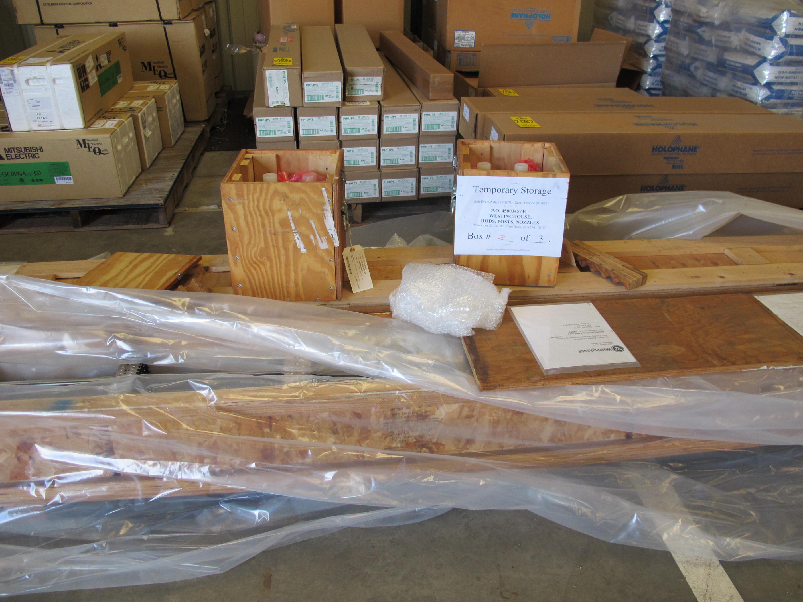 LOT FUEL ROD TEMPORARY STORAGE UNIT (W-44) LOADING & HANDLING FEE $15-